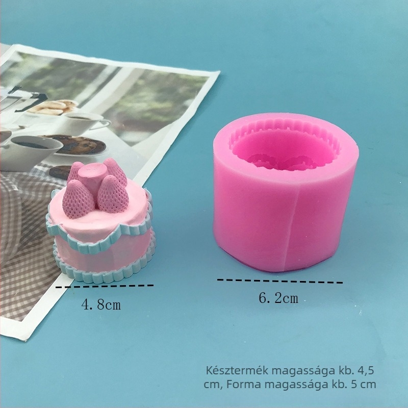 Silikon süteményforma eper alakú