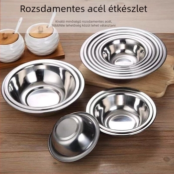 Mágnesmentes rozsdamentes acélból készült leves- és rizstál, kis tálak, 14–28 cm, modern minimalista edényzet