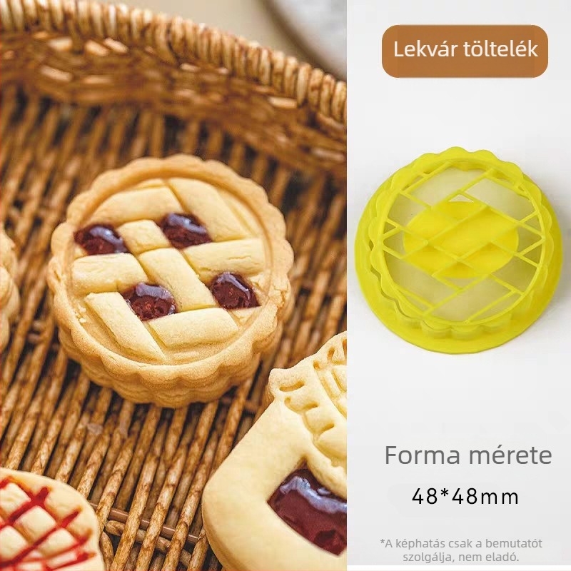Kekszforma szabálytalan alakú, rajzfilmszerű stílusú, PLA anyagú, dombornyomó nyomóeszköz sütéshez