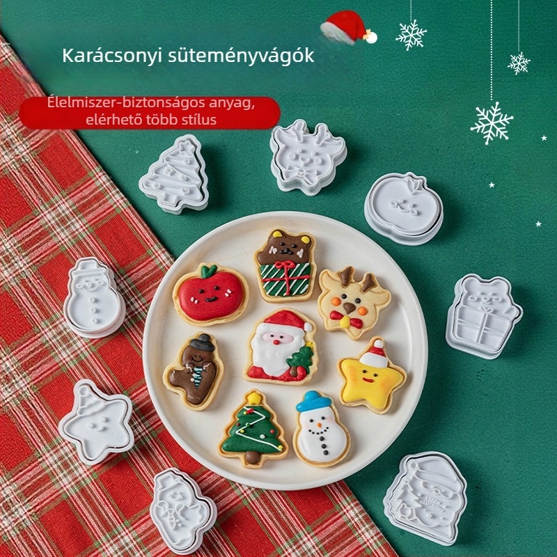 Meiti Karácsonyi süti-kiszúró forma — szabálytalan alak, PP anyag, domborított Gingerbread-man figura