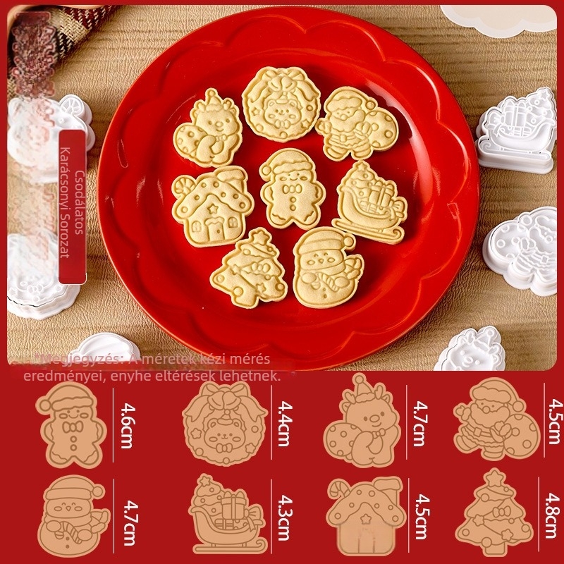 Meiti Karácsonyi süti-kiszúró forma — szabálytalan alak, PP anyag, domborított Gingerbread-man figura