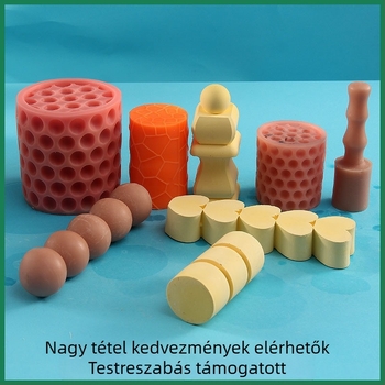 Szilikon gyertyaforma – cilindrikus, modern minimalist design, alkalmas gyertyákhoz és szappanokhoz, anyag: szilikon