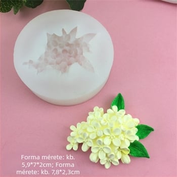 Szilikon csokoládé forma szilva virág, barack virág, osmanthus és levendula motívumokkal sütéshez