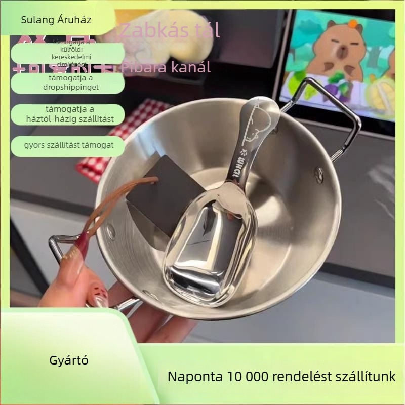 Rozsdamentes acélból készült kerek tál, matt felülettel, modern minimalist stílus, logónyomtatás elérhető