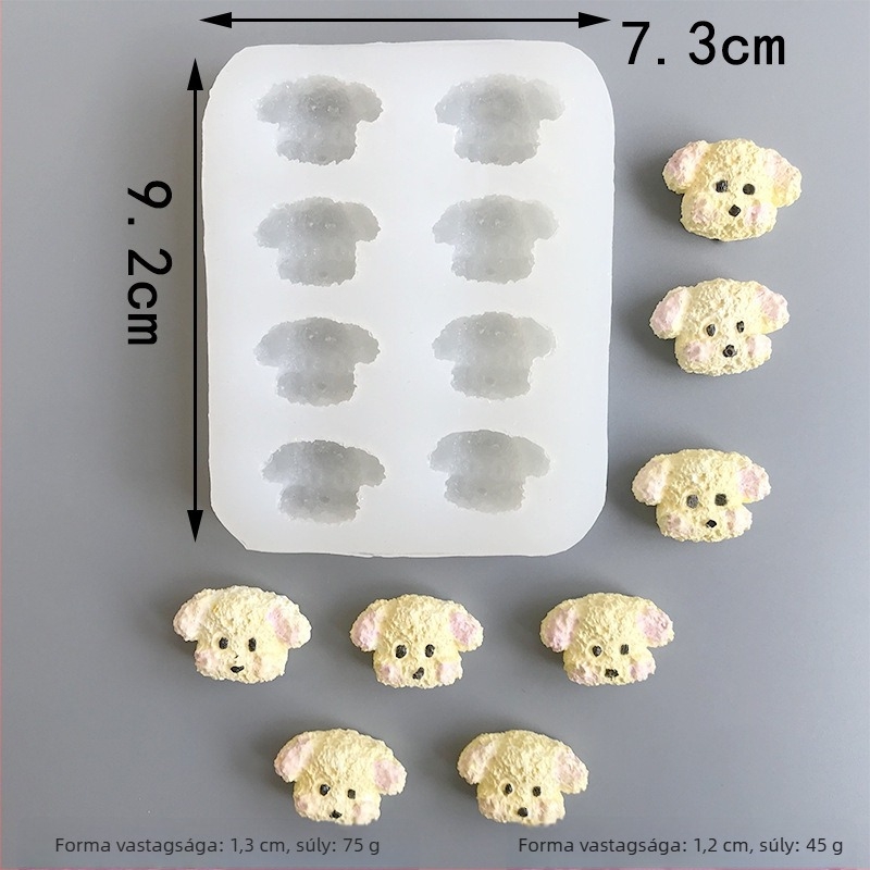 Szilikon kör alakú tortaforma mini élelmiszer-modellekhez