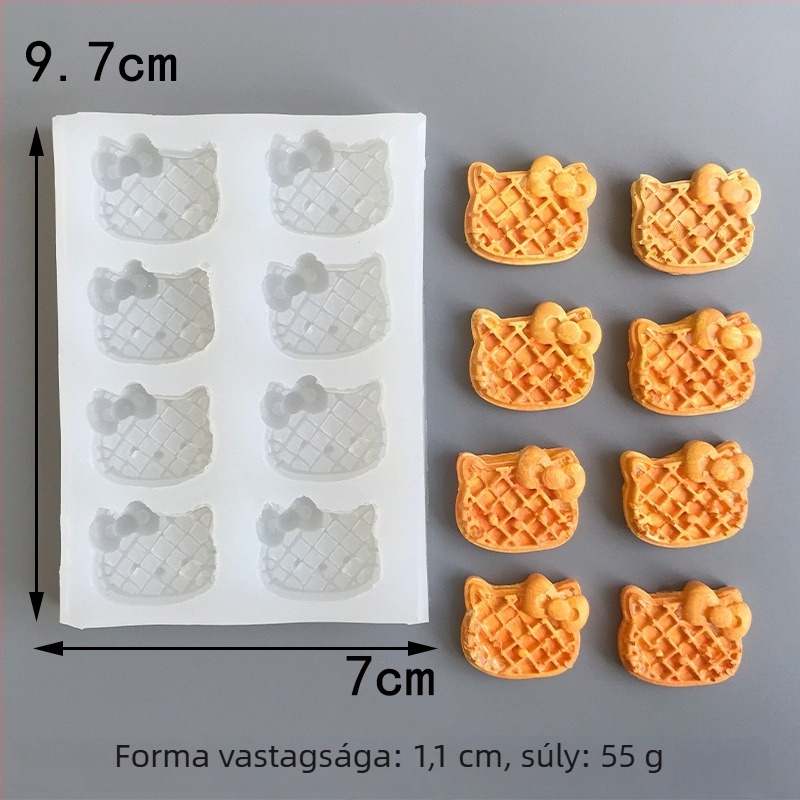 Szilikon kör alakú tortaforma mini élelmiszer-modellekhez