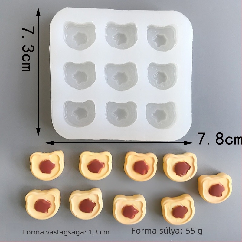 Szilikon kör alakú tortaforma mini élelmiszer-modellekhez