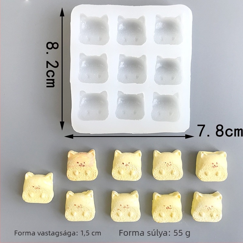 Szilikon kör alakú tortaforma mini élelmiszer-modellekhez