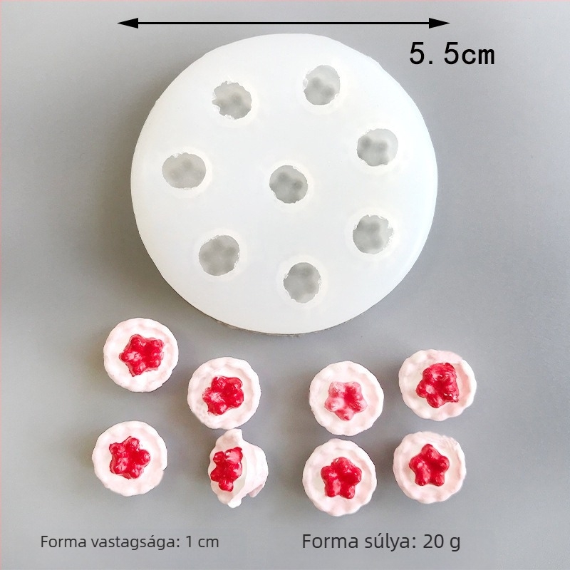 Szilikon kör alakú tortaforma mini élelmiszer-modellekhez