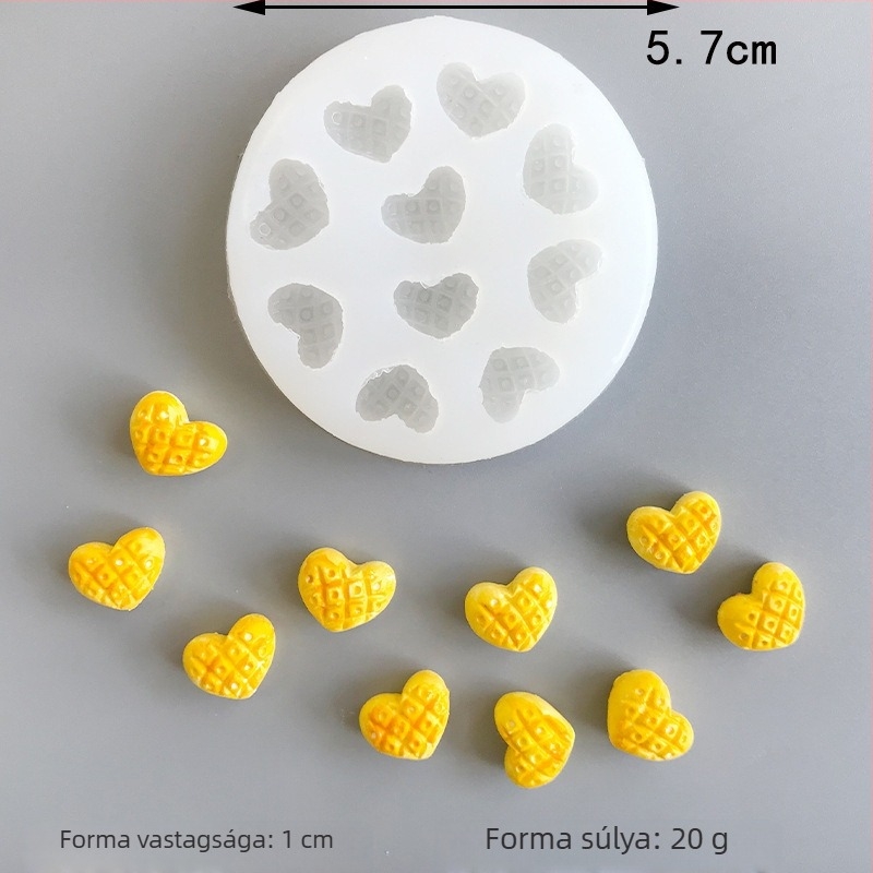 Szilikon kör alakú tortaforma mini élelmiszer-modellekhez