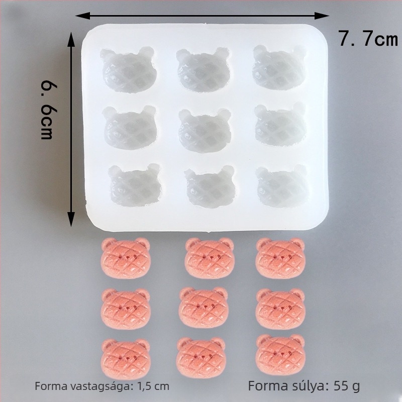 Szilikon kör alakú tortaforma mini élelmiszer-modellekhez