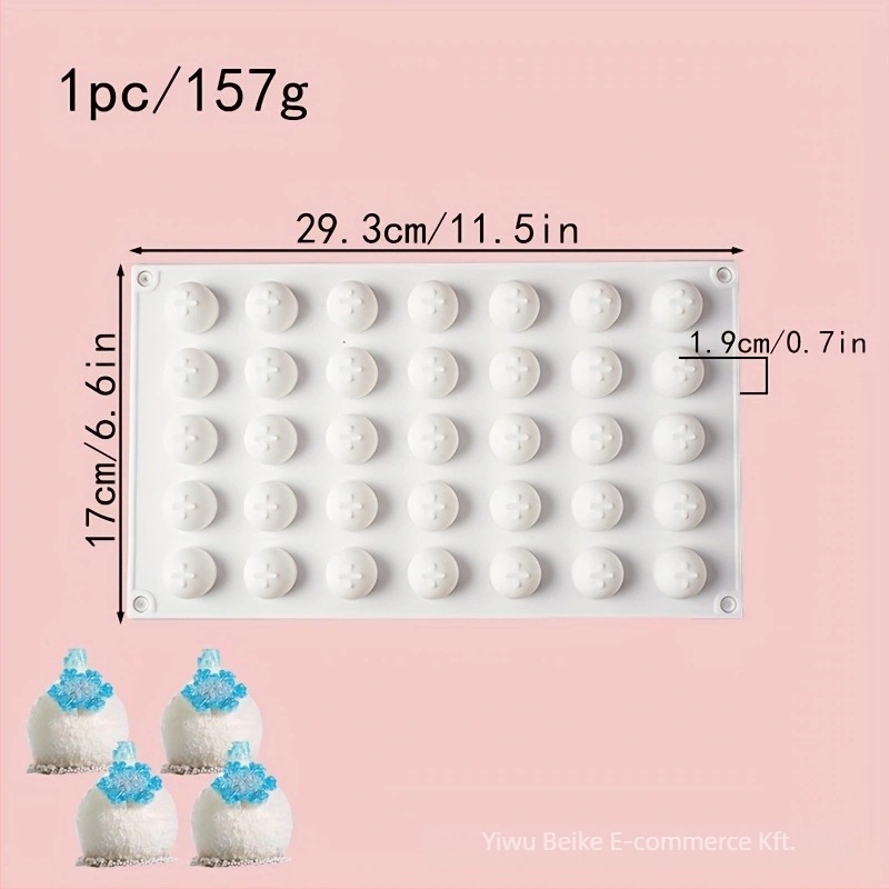 Szilikonból készült kör alakú forma csokoládéhoz, 3D desszertekhez és mousse tortákhoz