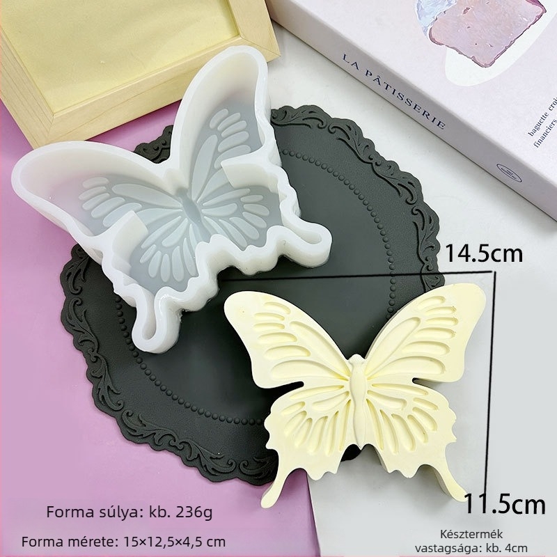 Szilikon pillangó tortaforma mousse, csokoládé, zselé, sajt és fagylalt számára