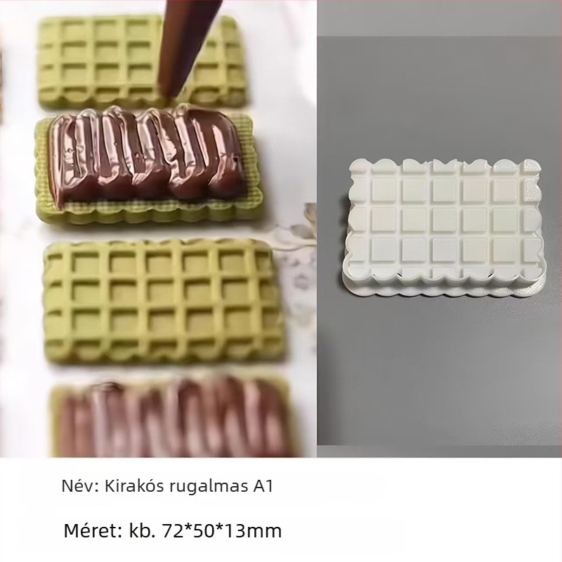 Csipkés mintájú süti- és kifliforma, 3D nyomó kivitel, PLA anyag, otthoni sütéshez