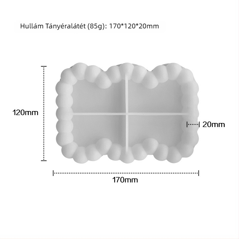 Szilikon poháralátét forma, 6 darabos készlet, szabálytalan alakú, DIY gipsz/epoxi