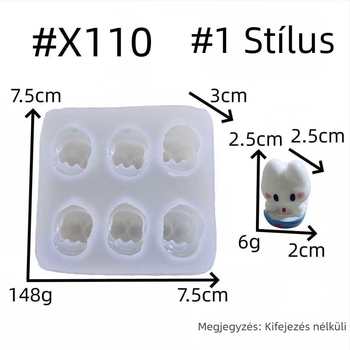 Silikon forma cicás rajzfilm-stílussal – DIY alkotások