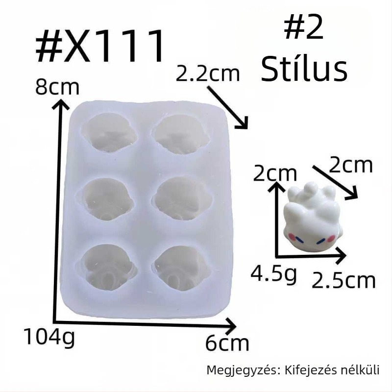 Silikon forma cicás rajzfilm-stílussal – DIY alkotások