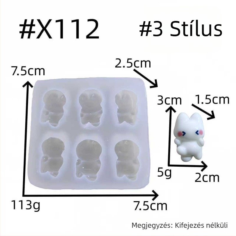 Silikon forma cicás rajzfilm-stílussal – DIY alkotások