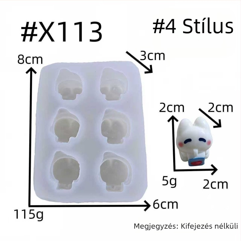 Silikon forma cicás rajzfilm-stílussal – DIY alkotások