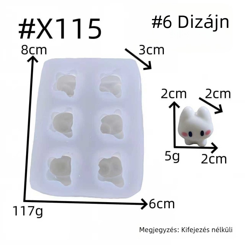 Silikon forma cicás rajzfilm-stílussal – DIY alkotások