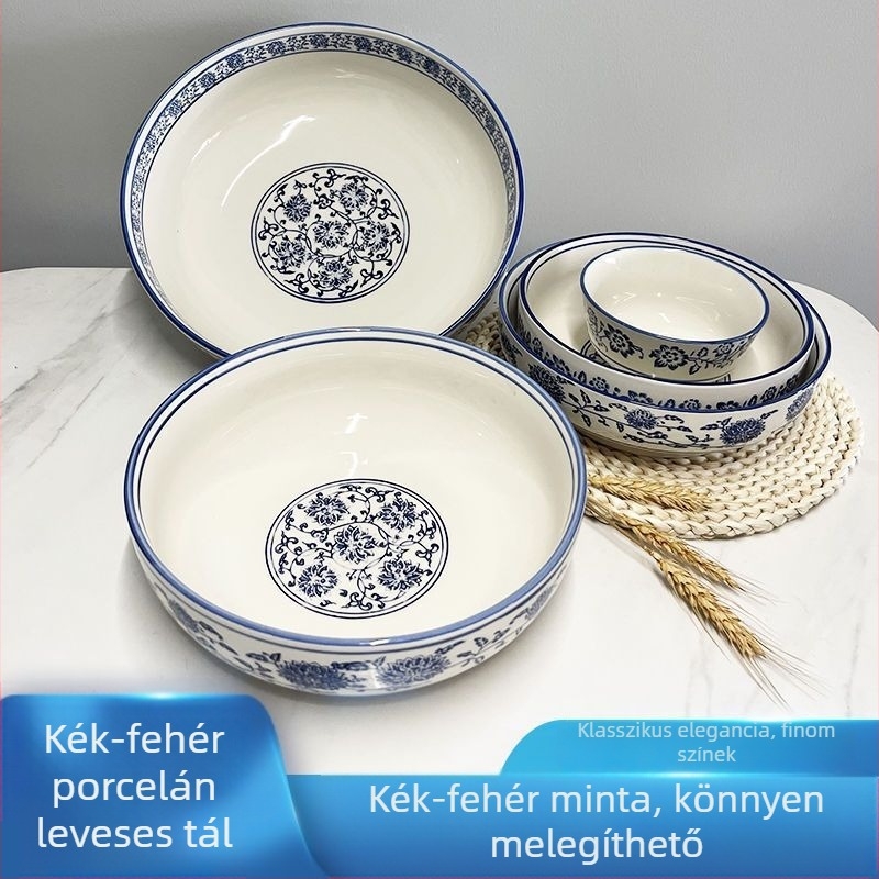 Porcelán Steamed Egg Bowl, kínai stílus, Press fen márka, mikrohullámú sütőben használható