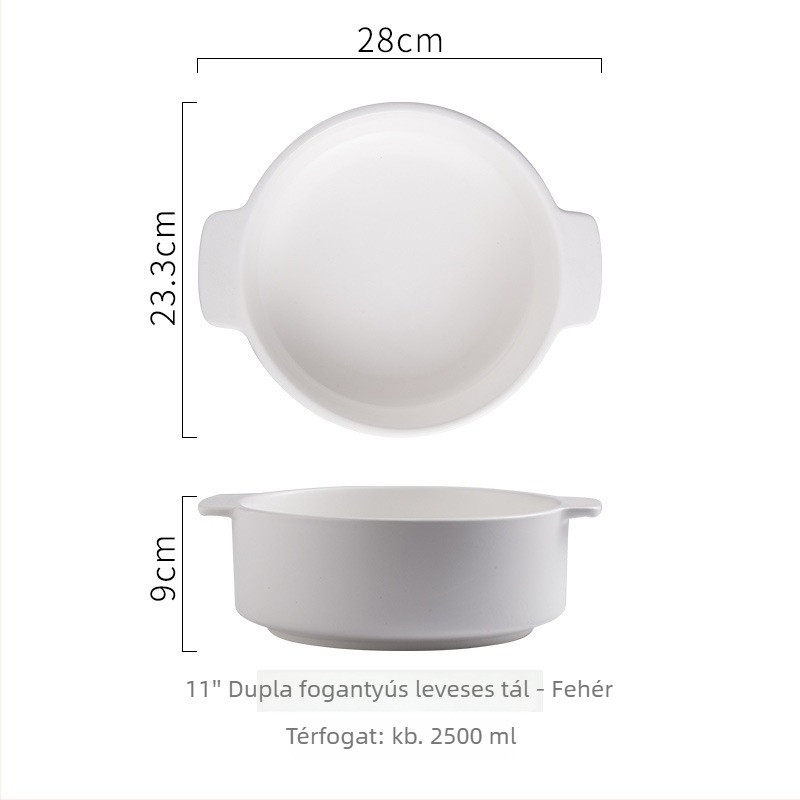Swear levesestál, zománcolt, nordikus stílus, kerek forma, mikrohullámú sütőben használható, 1 kg