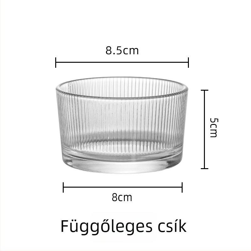 Üvegből készült tál, kör alakú, modern-minimalista stílus, logónyomtatás és testreszabás elérhető, mikrohullámú sütőben nem használható.