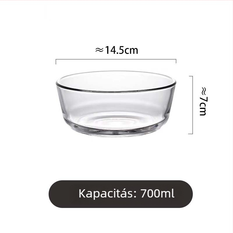 Tál, hőálló üveg, kör alakú, mikrohullámú sütőben használható, Junzhuo, testreszabható