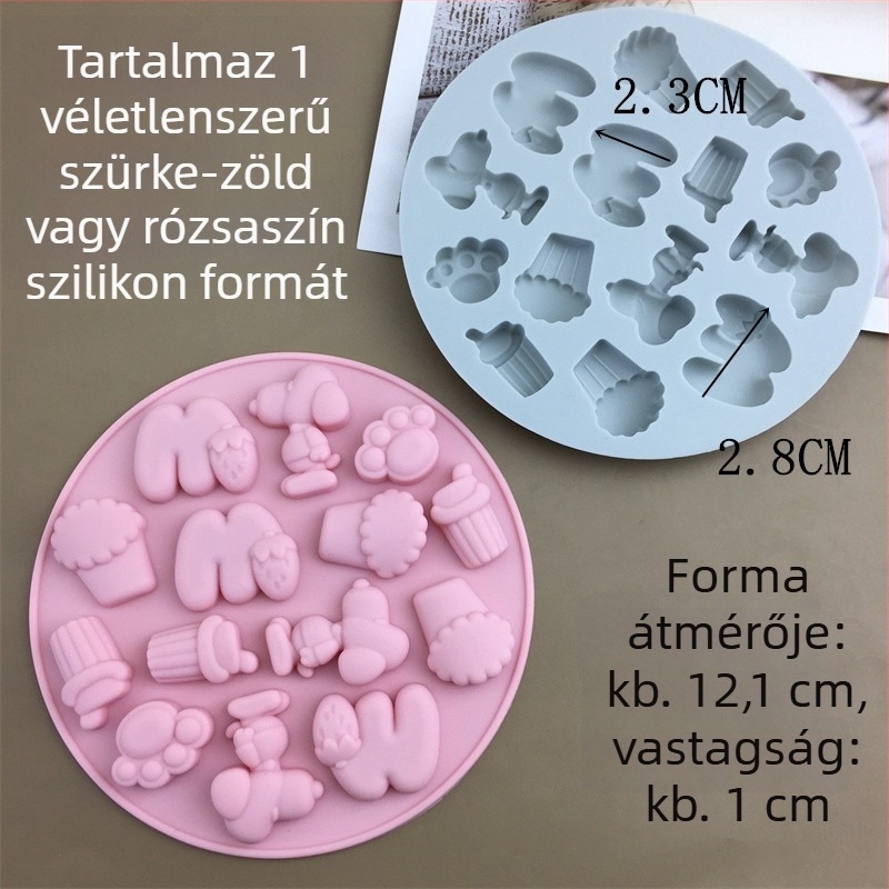 Szilikon sütőforma, kör alakú, sütőforma, egyedi OPP csomagolás, 2023-as megjelenés.