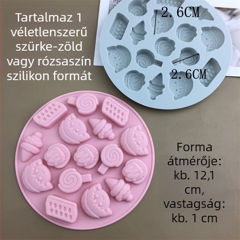 Szilikon sütőforma, kör alakú, sütőforma, egyedi OPP csomagolás, 2023-as megjelenés.