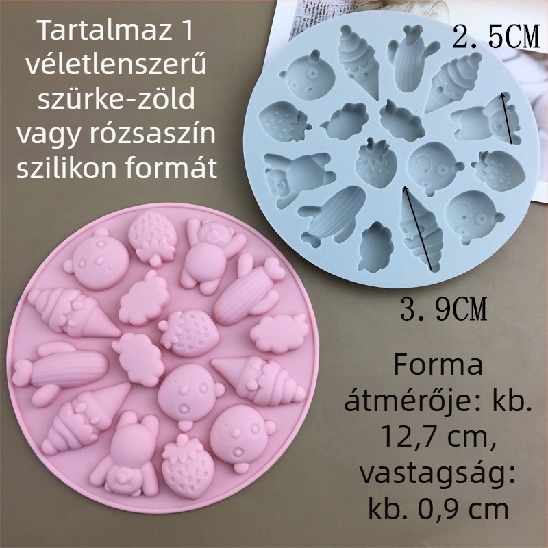 Szilikon sütőforma, kör alakú, sütőforma, egyedi OPP csomagolás, 2023-as megjelenés.