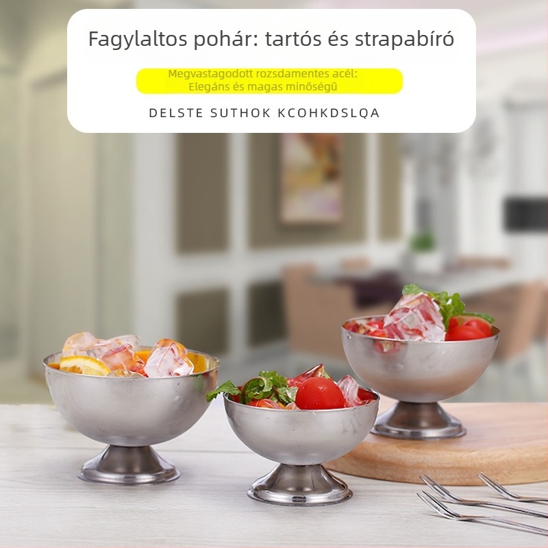 Rozsdamentes acél kerek tál — modern és egyszerű stílus, mikrohullámú sütőbe nem alkalmas