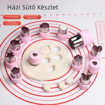 Süteménykészlet reliefes formákkal gyerekeknek – pillangó alakú tészta szaggató és gyümölcs- vagy zöldségvágó
