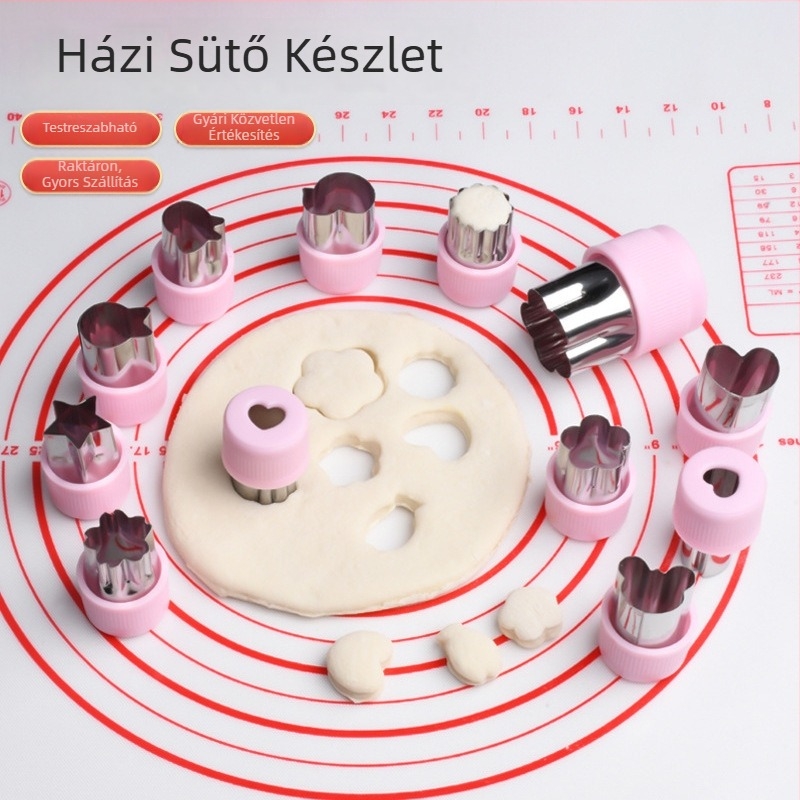 Süteménykészlet reliefes formákkal gyerekeknek – pillangó alakú tészta szaggató és gyümölcs- vagy zöldségvágó