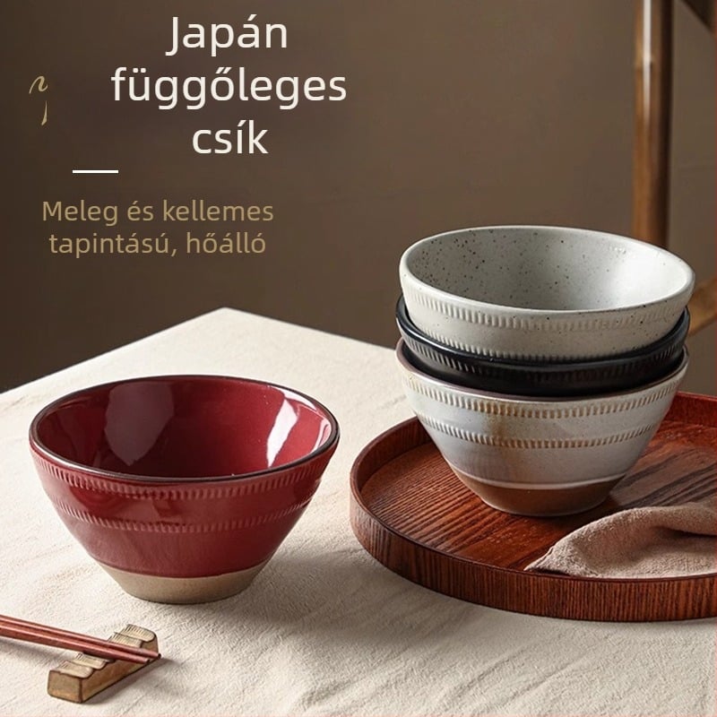 Japán stílusú, új, magas értékű kerámia ramen tál, letisztult kivitel, nagy kapacitású, otthoni használatra