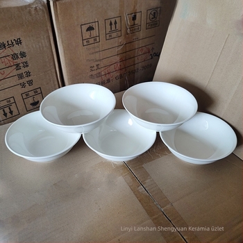 Porcelán tál – kerek, modern minimalist stílus, mikrohullámú sütőben használható