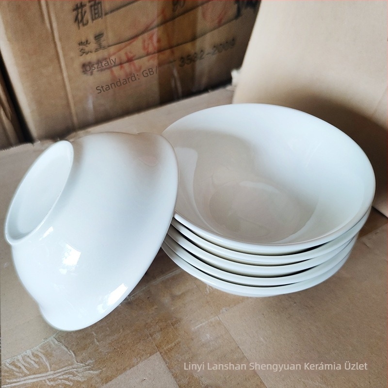Porcelán tál – kerek, modern minimalist stílus, mikrohullámú sütőben használható