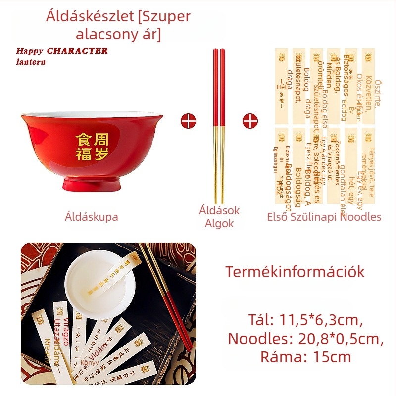 Kerámia baba születésnapi tál, új kínai stílus