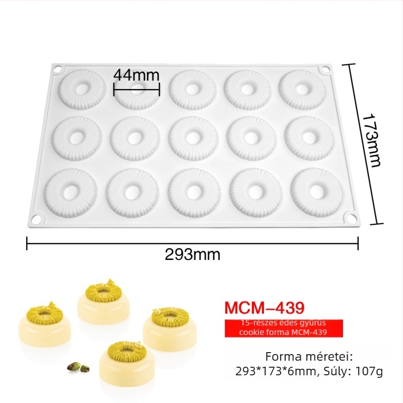 Dorica téglalap alakú szilikon tortaforma mousse tortákhoz és fagylalt készítéséhez, desszert szendvics forma