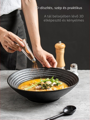 Porcelánból készült tál, kerek, skandináv egyszerű stílus