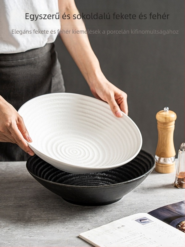 Porcelánból készült tál, kerek, skandináv egyszerű stílus