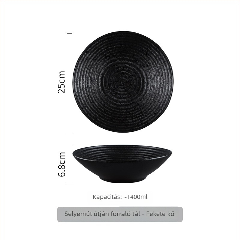 Porcelánból készült tál, kerek, skandináv egyszerű stílus