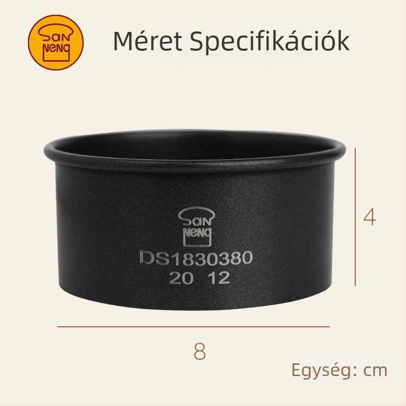 Nem tapadó nagy dob formája kenyérhez, mousse gyűrű szilvaminta virággal, hatszögletű torta forma, banános nassoló sütemény forma, alapforma otthoni és professzionális használatra
