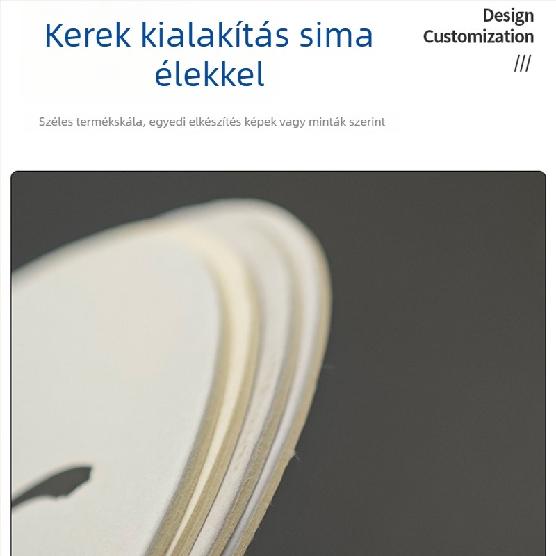 Abszorbens papíralátétek poharakhoz, kör alakú, egyszínű, modern minimális stílus, anyag: papír, debütál 2025-ben.
