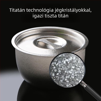 Tiszta titánból készült tojáspároló tál – egyszínű mintázat, hópelyhes máz, modern minimalista luxus stílus