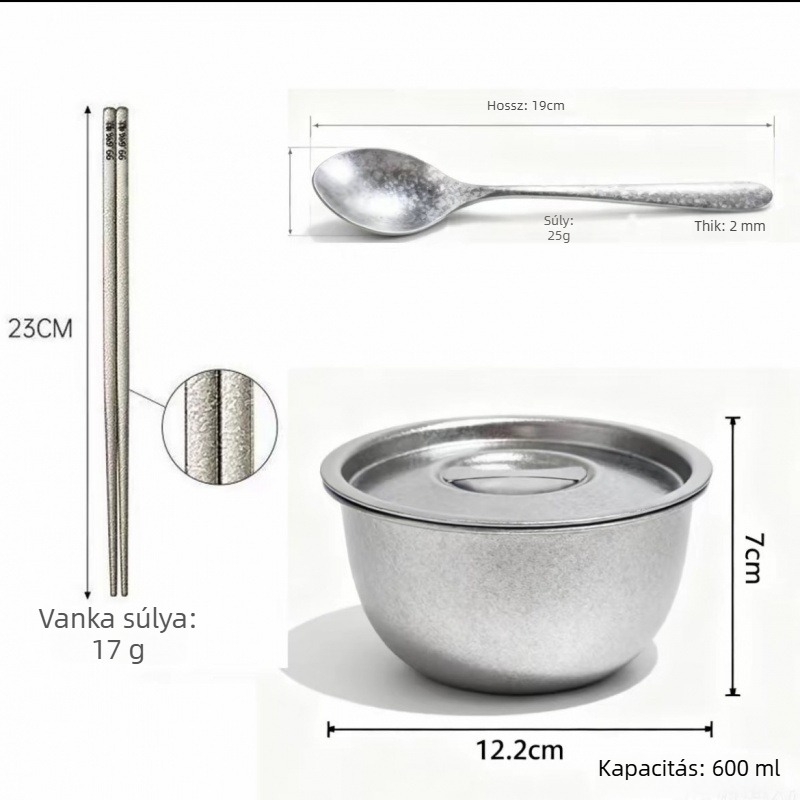 Tiszta titánból készült tojáspároló tál – egyszínű mintázat, hópelyhes máz, modern minimalista luxus stílus