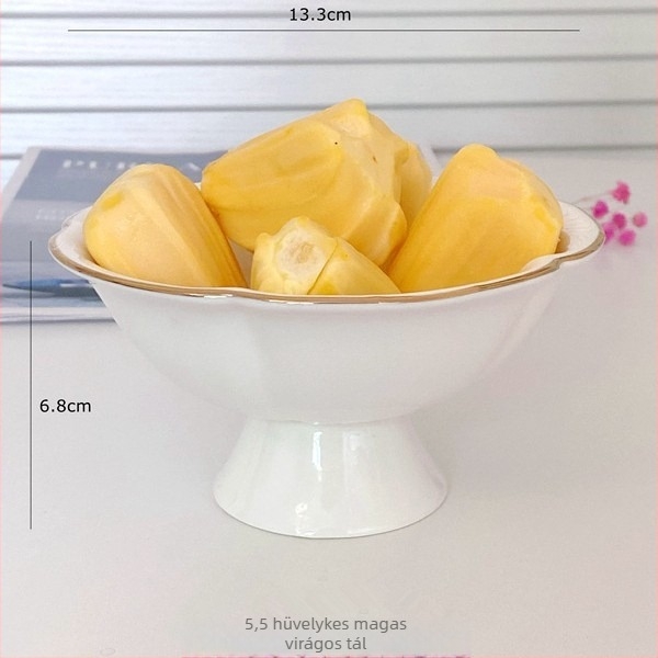 Porcelán tál, modern minimalist design, profilált forma, mikrohullámú sütőben is használható