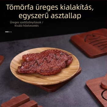 Fából készült hőszigetelő alátét otthoni használatra, magas hőmérséklet elleni védelem, égésvédelmi védelem, asztalra való alátét tányérok és tálak számára, fa alátét, poháralátét, edényalátét