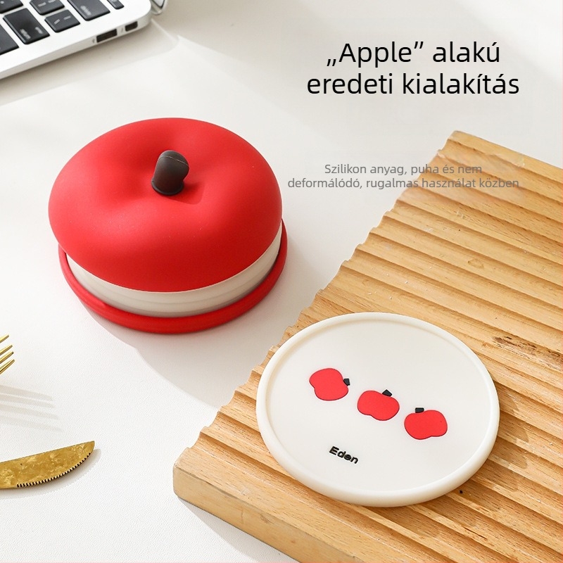 Szilikon poháralátét készlet - rajzfilm mintázat, kör alakú, hőálló, modern minimalista stílus