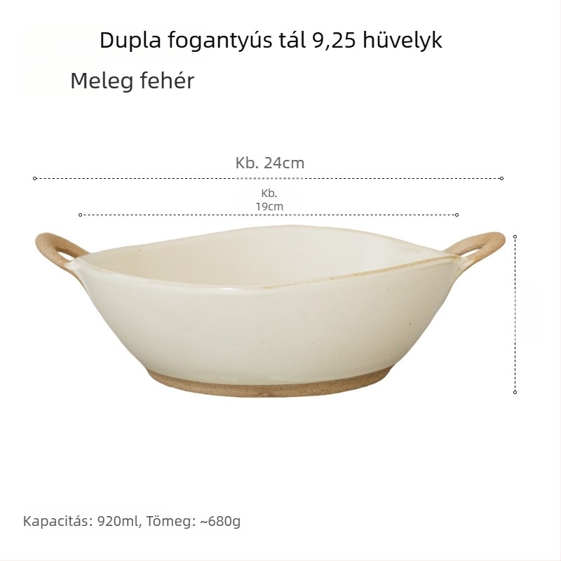 Porcelán ramen tál japán stílusban, szabálytalan alak, aláglazúros felület, mikrohullámú sütőhöz alkalmas